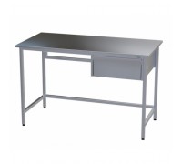 Стол медицинский инструментальный из нержавеющей стали Э-1180/590-ЯП с одним подвесным ящиком